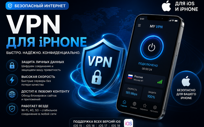 Лучшие VPN для iPhone в России — рабочие сервисы 2026 VPN для iPhone