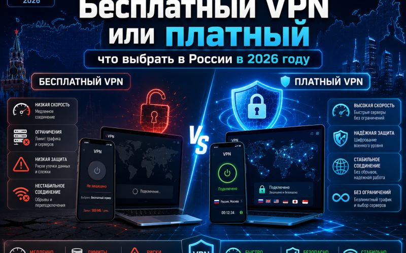 Бесплатный VPN или платный — что выбрать в России в 2026 году бесплатный VPN или платный